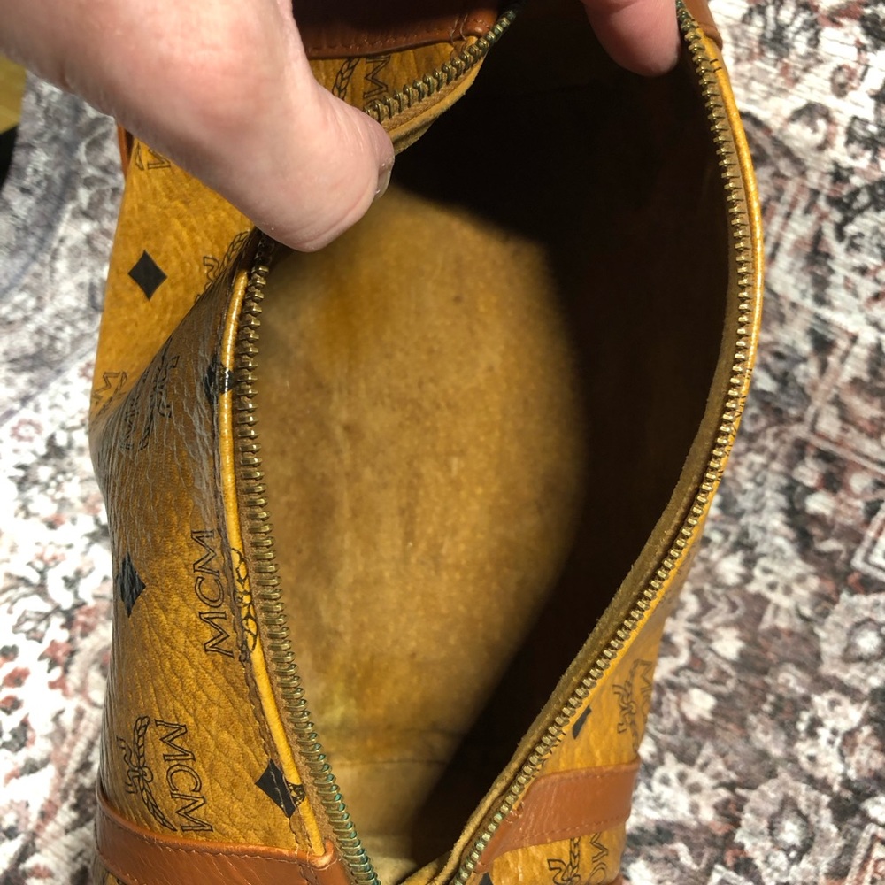 MCM Cognac Visetos Barrel Bag Pristine EUC - Picture 12 of 15